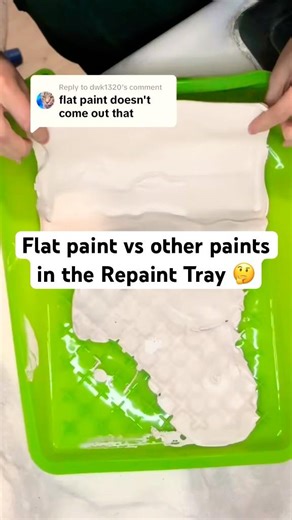 Flat paint vs other paints in the Repaint Tray 🤔