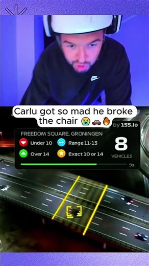 He got so mad he broke the chair😭🏁💔 #trending #shorts