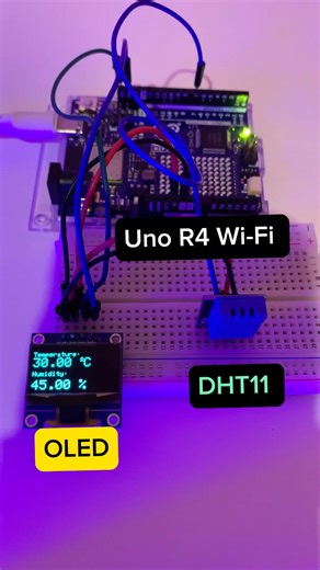 Arduino Uno R4 Wi-Fi & Temperature & Humiditymonitoring