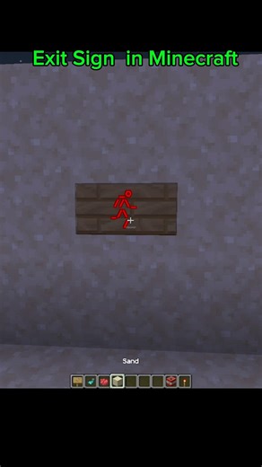 Exit sign in Minecraft lifehack