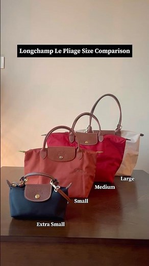 Longchamp Tote Size Comparison - Le Pliage Pouch vs Small vs Medium vs Large ❤️