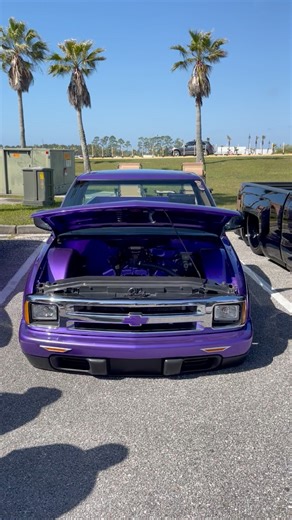 Slammed Chevy S10 at Orange Beach Invasion #sickminitrucks #chevys10 #orangebeachinvasion | SICK Mini Trucks