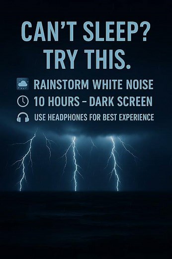 Fall Asleep Fast to Heavy Rain & Wind Sounds 🌧️ (Dark Screen • 10 Hours)
