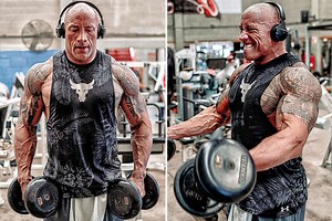 Dwayne 'The Rock' Johnson hits the weights as he bulks up for Black Adam role