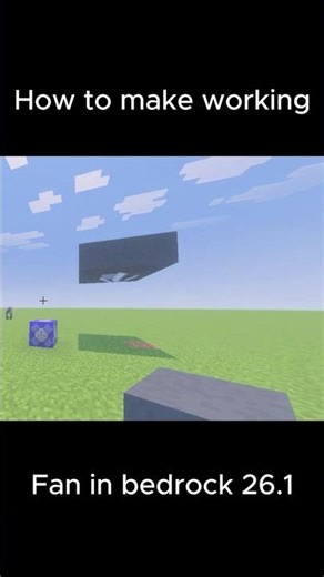 How to make a working fan in minecraft bedrock update 26.1