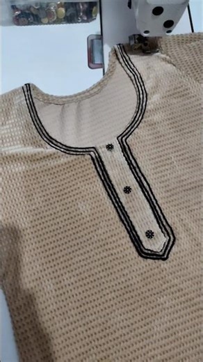 neck design with threads l neck design cutting and stitching #viral #viralvideo