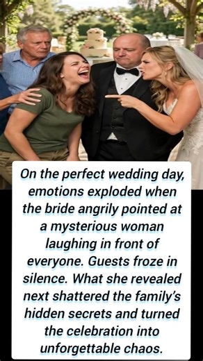 “Wedding Day EXPLOSION! Bride Points a Finger… But the Laughing Woman’s Truth Shocked Everyone!”