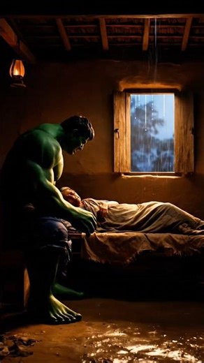 Watch Hulk's love for his sick mother #ai #hulk #shorts