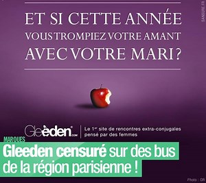 Gleeden censuré sur des bus de la région parisienne ! (mis à jour) #Gleeden - SANSURE.FR