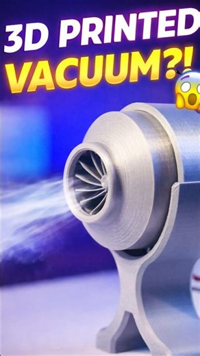 3D Printed VACUUM Turbine 😱 #3DPrinting3d Printed turbine