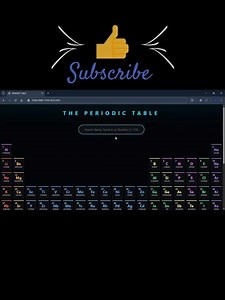 🚀 HTML CSS & JS PERIODIC TABLE WITH SEARCH BOX #coding #htmlcssjs #webdesign #shorts
