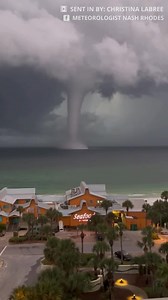 Another remarkable view of this morning’s Destin, Florida 𝘄𝗮𝘁𝗲𝗿𝘀𝗽𝗼𝘂𝘁 seen from the Sterling Shores condos! 🌪🏖 More on my page: Meteorologist Nash Rhodes Video sent in by: Christina LaBree | Meteorologist Nash Rhodes