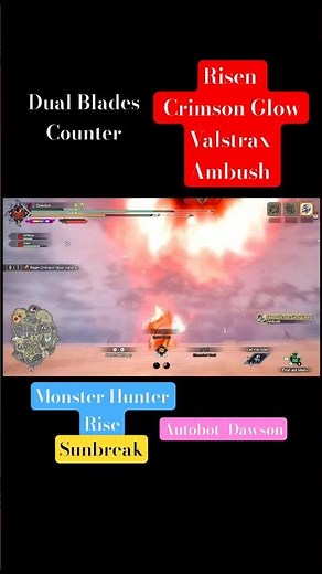 Monster Hunter Rise Sunbreak: Countering Risen Valstrax Ambush with Dual Blades #monsterhunter