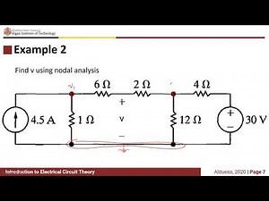 EEE130 - Electric Circuit Theory: Nodal Analysis Examples