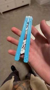 Nabalis Blue Cheese Unboxing ASMR and First Flips #balisongtrainer #butterflyknife