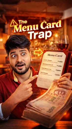 Menu Card Ka Hidden Trap 😳 #shorts