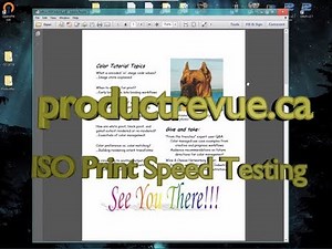 ISO 24734 Print Speed Testing at Home