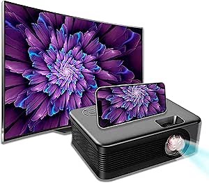 Gabba Goods WiFi Smart Projector Supports Up To 1080P Cast With WiFi Or HDMI Gift for Kids, Phone Projector for Home Theater, Movie, Cartoon, Compatible with PC/Tablet/Fire Stick/iOS and Android Phone