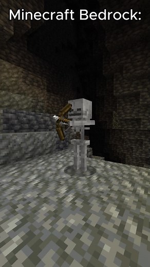 Minecraft Bedrock vs Java Skeletons Comparison