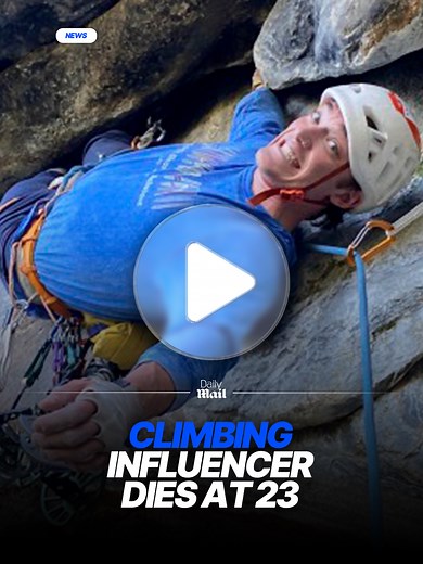 A 23-year-old climbing influencer died while live-streaming as he scaled El Capitan, a famous vertical rock formation in Yosemite National Park. Balin Miller fell during his ascent on Wednesday, his mother Jeanine Girard-Moorman confirmed to the Associated Press. 'He's been climbing since he was a young boy,' she said. 'His heart and soul was truly to just climb. He loved to climb and it was never about money and fame.' Read the full story at Daily Mail. #news #influencer #yosemite #climbing