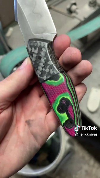 Shaping a funky carbon fibre and canvas micarta handle. #handmade #custommade #knives #knifemaking #crafts #diy