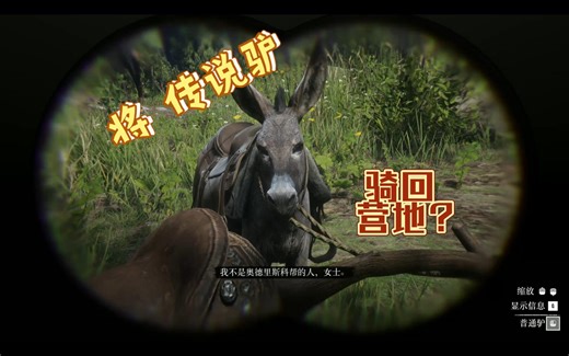 【荒野大镖客2】把草莓镇老太太的传说驴骑回营地会怎么样？