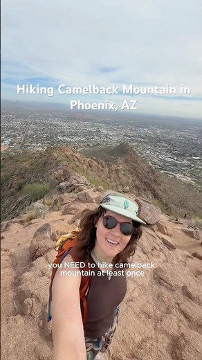My take on Phoenix’s infamous Echo Canyon trail on Camelback Mountain 🐫#arizona #hikingadventures