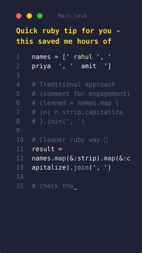 What I wish I knew about ruby sooner 🔥 #ruby #rubytutorial #programming