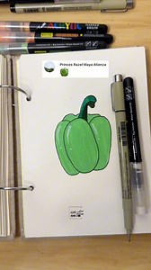 178K views · 1.3K reactions | bell pepper 𣏕 easy drawing tutorial you can try 殺 #easydrawing #reels #art #satisfying #tutorial #bellpepper #trendingreels | HUE.matter | Facebook
