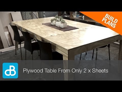 How to Build a Table from Only 2 Sheets of Plywood - by SoundBlab
