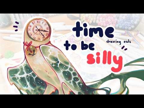 draw with me || mixing owl designs