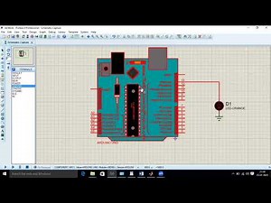Simulation of LED blinking in Proteus