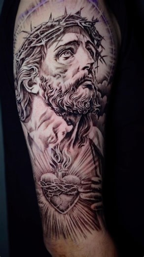 Shoulder piece for my friend Javi. Full video in my #channel !! #tattoo #ink #day #ytshorts #shorts