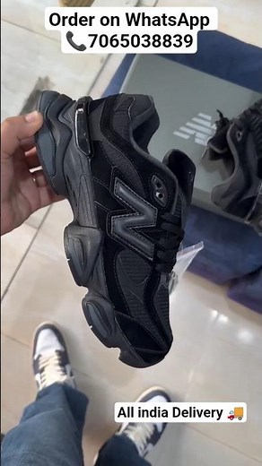 New Balance 9060 Black Sneaker #shorts