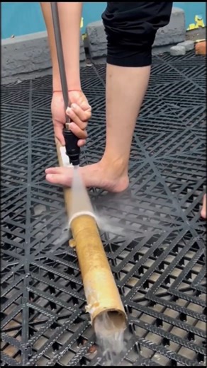 Cutting Steel Pipe with Water 💦