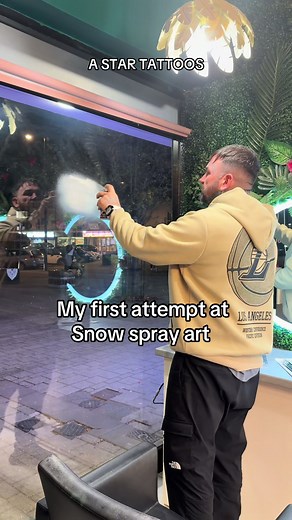 Creating Snow Spray Art: My First Attempt