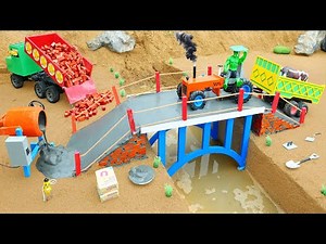 DIY science project to build a strong brick and concrete bridge for heavy trucks to pass through