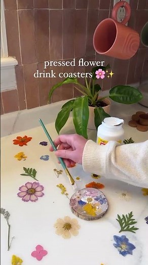 DIY Pressed Flower Coasters 🌸