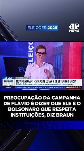 Flávio's campaign is focused on branding him as the Bolsonaro who respects institutions, says Braun