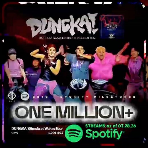 SB19's Live Version of DUNGKA from SaW Concert Album Hits #1MillionStreams 🤩💥