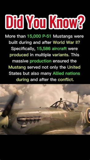 How Many P-51 Mustangs Were Built? #p51mustang #p51d #ww2aircraft