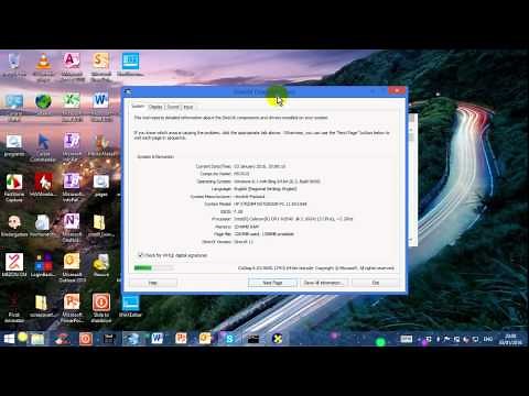 DxDiag Tool on Windows 8.1/10
