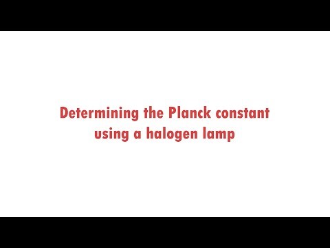 Determining the Planck constant using a halogen lamp