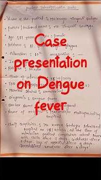 case presentation on Dengue fever👩‍⚕️ #clinicalcase #medico #clinical requirements #study