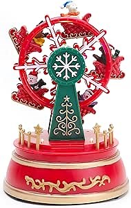 Christmas Concepts® 20cm Animated Christmas Fairground Ride with LED Lights – Battery Operated – Christmas Village (Ferris Wheel)