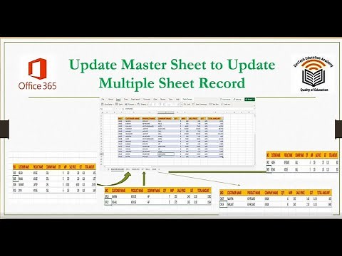 Automatically Update Multiple Sheets With One Master Sheet ! tutorial