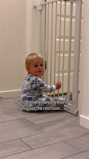 The baby gate is up because Logan doesn’t like the big door being closed and like when baby Reece goes in there to play through the gate. It’s very handy though, lets me see and hear out easily! Usually I have a two foot toddler following me or using his sixth sense to find me lol! He doesn’t usually get upset sometimes he just dances and plays out there lol. Do you have little shadows following you?! #toddlerlife #baby #toddler #momlife #parenthood #toddlermom #motherhood #parenting | Julie Ann