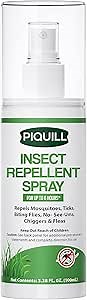 Mosquito Repellent Spray for Body, Bug Spray Travel Size Plant-Based, DEET-Free, Insect Repellent for Skin. Effective for Mosquitoes, Ticks and Biting Flies, 3.38 Fl Oz