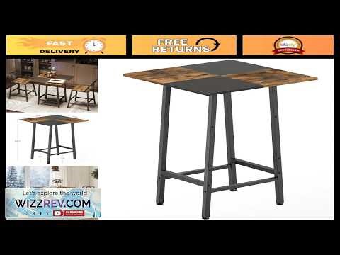 Rustic Brown Bar Table Kitchen Dining Counter Height Table for Dining