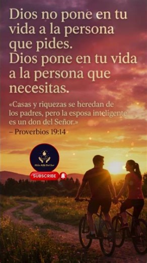 Dios no te da lo que pides, te da lo que necesitas | Proverbios 19:14 | Reflexión romántica
